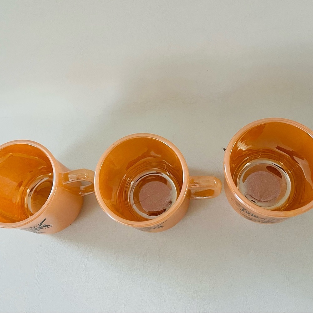 Fire King Orange Mugs Set of 3 - Picture 4 of 13